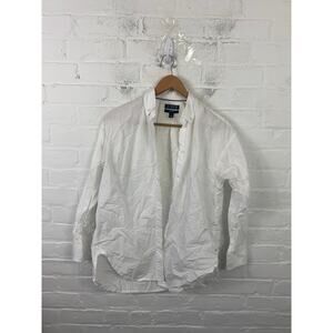 J. Crew 365 Women's Relaxed Fit Button Down Shirt Long Sleeves White Size 4